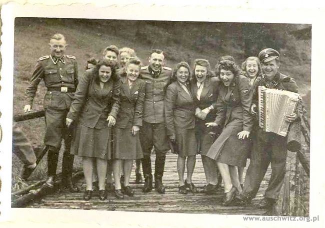 Guards from the SS at Auschwitz